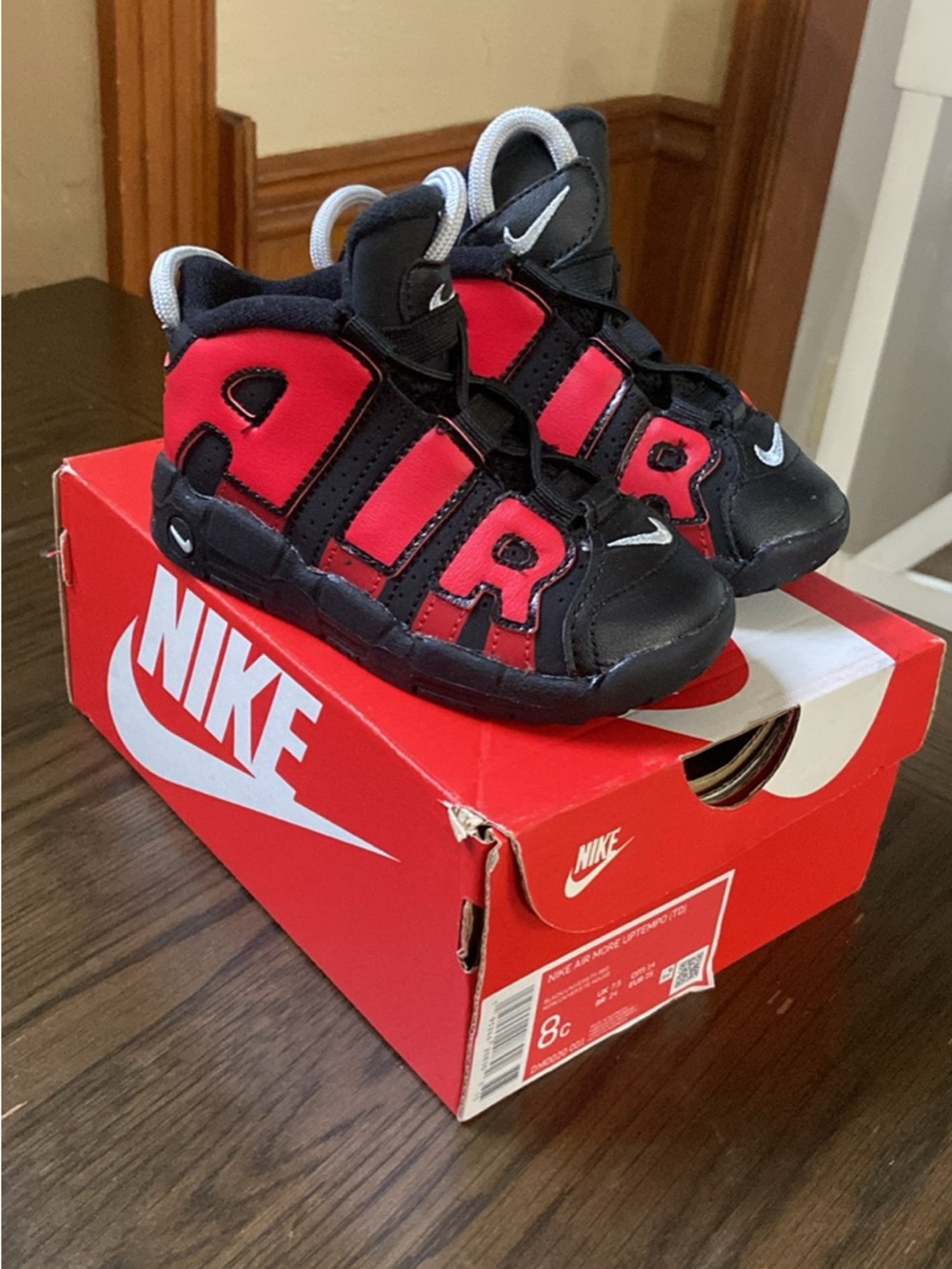 Nike Kids Black and Red Bold AIR Sneakers